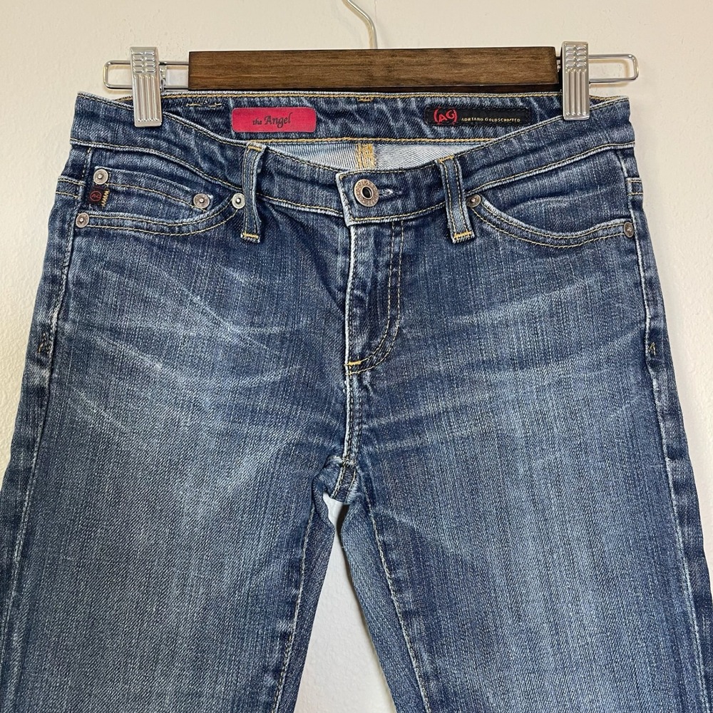 AG Adriano Goldschmied The Angel Bootcut Jeans Medium‎ Wash Blue Low Rise Y2K - Picture 4 of 9